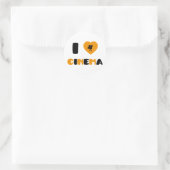 Sticker Rond I Love Cinema (Sac)