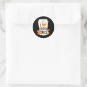 Sticker Rond I Love Citrouille Spice Coffee Automne Automne Sai (Sac)