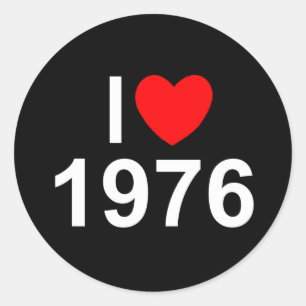 Sticker Rond I Love (Coeur) 1976