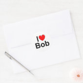 Sticker Rond I Love (Coeur) Bob (Enveloppe)