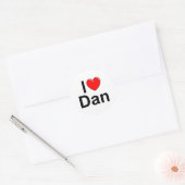 Sticker Rond I Love (Coeur) Dan (Enveloppe)