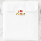 Sticker Rond I Love Coeur Fromage - Louveur Laitier (Sac)