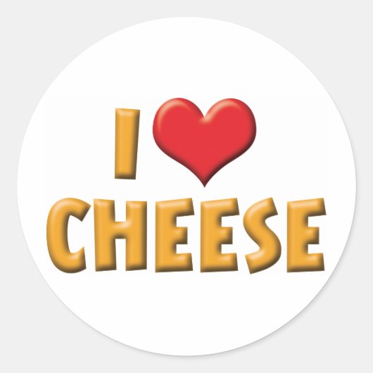 Sticker Rond I Love Coeur Fromage - Louveur Laitier (Devant)