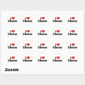 Sticker Rond I Love Coeur Fromage - Louveur Laitier (Feuille)