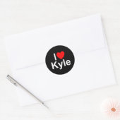 Sticker Rond I Love (Coeur) Kyle (Enveloppe)