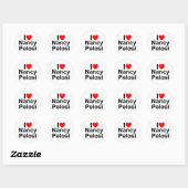 Sticker Rond I Love (Coeur) Nancy Pelosi (Feuille)