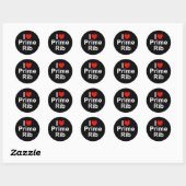 Sticker Rond I Love (Coeur) Prime Rib (Feuille)