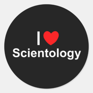 Sticker Rond I Love (Coeur) Scientologie