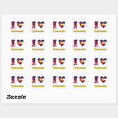 Sticker Rond I love Colorado (Feuille)