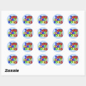 Sticker Rond I Love Comic Books (Feuille)