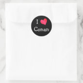 Sticker Rond I Love Conan (Sac)