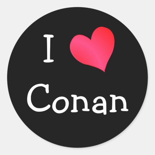 Sticker Rond I Love Conan (Devant)