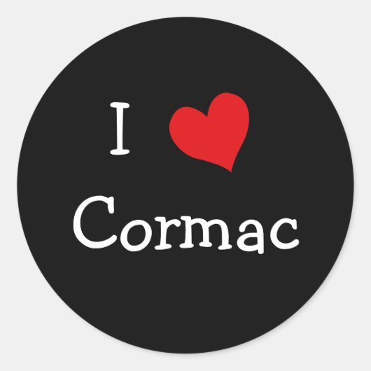 Sticker Rond I Love Cormac (Devant)