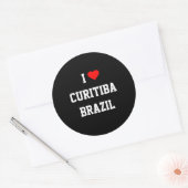Sticker Rond I Love Curitiba, Brésil (Enveloppe)