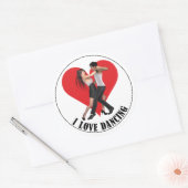 Sticker Rond I Love Dancing ~ Argentine Tango II (Enveloppe)