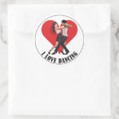 Sticker Rond I Love Dancing ~ Argentine Tango II (Sac)
