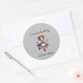 Sticker Rond I Love Dancing - Étape Dans Le Rythme (Enveloppe)