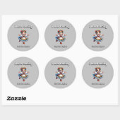 Sticker Rond I Love Dancing - Étape Dans Le Rythme (Feuille)