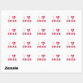 Sticker Rond I Love Danemark (Feuille)