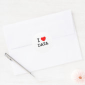 Sticker Rond I Love Data (Enveloppe)