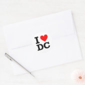 Sticker Rond I Love DC Design (Enveloppe)