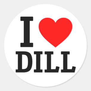 Sticker Rond I Love Dill