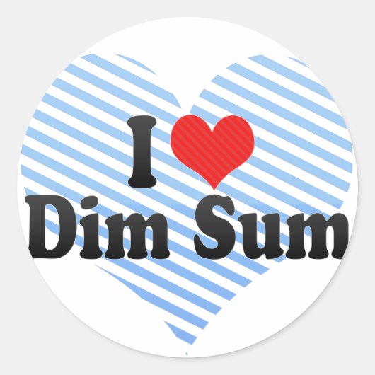 Sticker Rond I Love Dim Sum (Devant)
