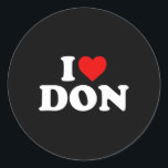Sticker Rond I Love Don - Coeur<br><div class="desc">I Love Don - Coeur</div>