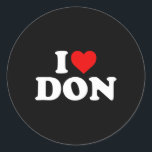 Sticker Rond I Love Don - Coeur<br><div class="desc">I Love Don - Coeur</div>