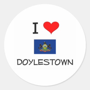 Sticker Rond I Love Doylestown Pennsylvanie