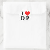 Sticker Rond I Love DP (Sac)