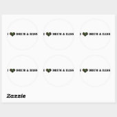 Sticker Rond I Love Drum and Bass (Feuille)