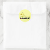 Sticker Rond I Love Ducks Tshirts et cadeaux (Sac)