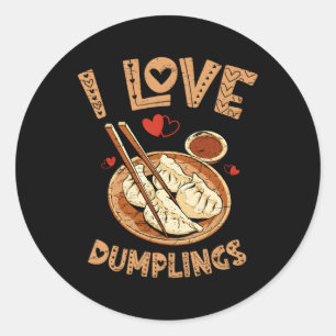 Sticker Rond I Love Dumplings Pork Bun chinois Nourriture