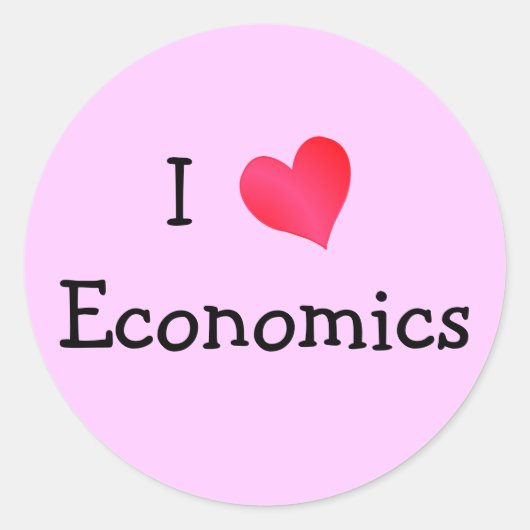 Sticker Rond I Love Economics (Devant)