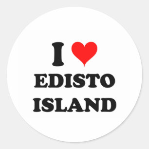 Sticker Rond I Love Edisto Island