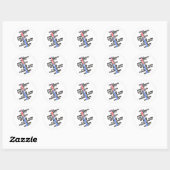 Sticker Rond I Love Electro (Feuille)