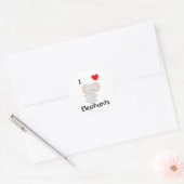 Sticker Rond I Love Elephants (2) (Enveloppe)