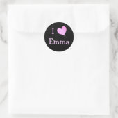 Sticker Rond I Love Emma (Sac)