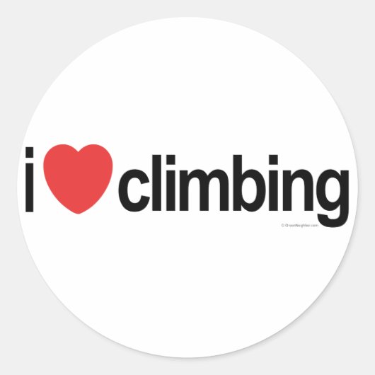 Sticker Rond I Love Escalade (Devant)