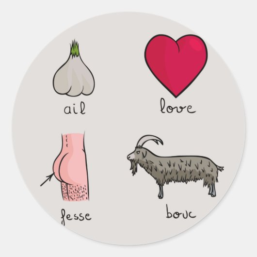 Sticker Rond I Love FB (Devant)