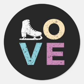 Sticker Rond I Love Figure Patinage