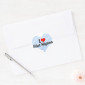 Sticker Rond I Love Filet Mignon (Enveloppe)