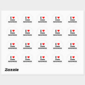Sticker Rond I Love Food Sciences (Feuille)