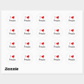 Sticker Rond I Love Freaks (Feuille)