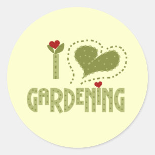 Sticker Rond I Love Gardening Tshirts et cadeaux