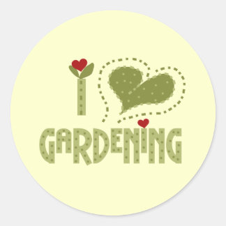 Sticker Rond I Love Gardening Tshirts et cadeaux
