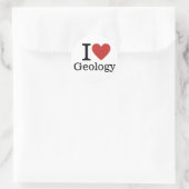 Sticker Rond I ❤️ Love Geology for Students/Faculty CUSTOM (Sac)