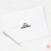 Sticker Rond I Love George Washington (Enveloppe)
