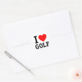 Sticker Rond I Love Golf (Enveloppe)